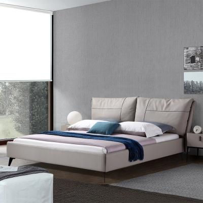 China Other Latest Design Modern Bedroom Leather King Size Platform Bed for sale