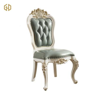 China Classic Design Genuine Leather Upholstered Genuine Leather Dining Chairs for sale