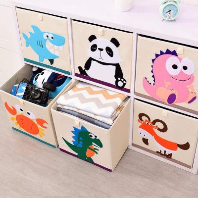 China European Style Factory Custom Collapsible Foldable Home Kids Toy Fabric Storage Box for Children for sale