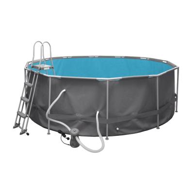 China MESH-PVC Simplified Assembly Surface Plastic Swimming Pool With Shower Ladder for sale