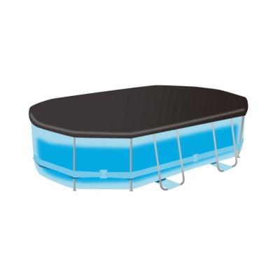 China PE 100g/m² ² Top Quality Movable Swimming Pool Cover Roll Pool Cover Oval for sale