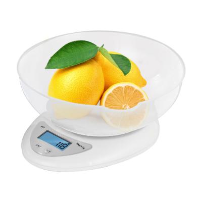 Κίνα With Tray Scale Mini Digital Food Kitchen Scale B05 With White Bowl Kitchen Weight Scale προς πώληση