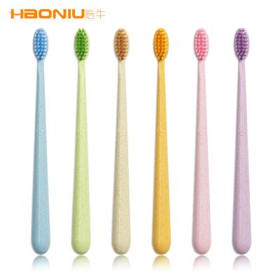 China Hot Sale Eco Wheat Straw Disposable Toothbrush No.005 for sale