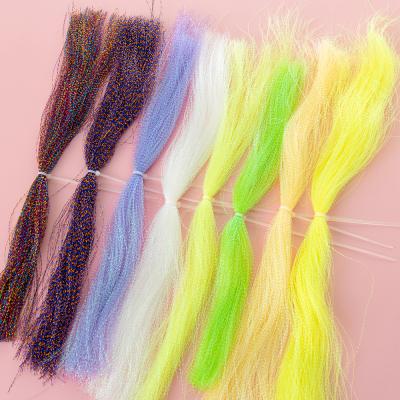 China Fly Tying Material Factory Supply Bright Color Crystal Flash Tinsel Fly Tying Material Reflective Filament for sale