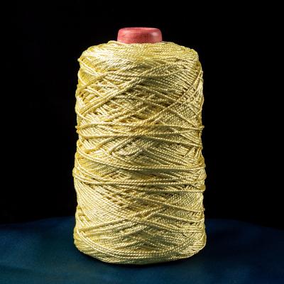 China Amazing Pure 15 Color Gold Color DIY Strand Twisted Yarn Handwork Rope Metallic Christmas Jewelry Packing Lurex Metallic Yarns for sale