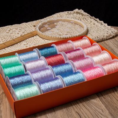 China Waterproof DIY Threads Magic Sparkle 6ply Color Braided Bracelet Jewelry Yarn Hand Craft Accessories Metallic Threads for sale