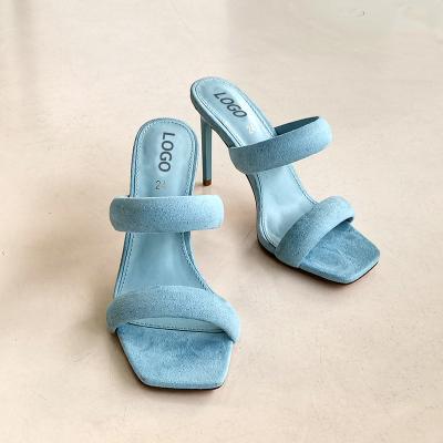 China Fashion Trend Hot Selling Newest Fashion High Heel Toe Sandals Women Comfortable Simple Open Sandals for sale