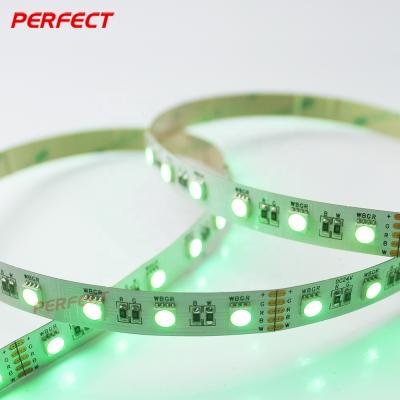 China Desktop Decoration Light Customized RGB+W 24V 60LED/M 20LM SMD 5050 RGBW Flexible Strip Light for sale