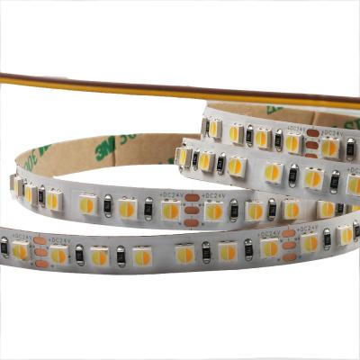 China Hotel hot sale smd 3838 NW+CW 2in1 dual color flexible adjustable led strip light cct for sale