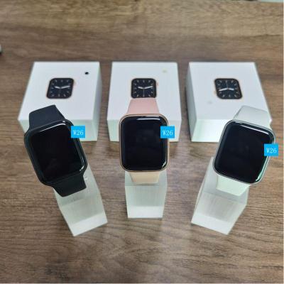 China MP3 wholesale fitness sport reloj call w26 smartwatch IWO BT playback 2020 series 6 heart rate waterproof smart watch for IOS Android for sale