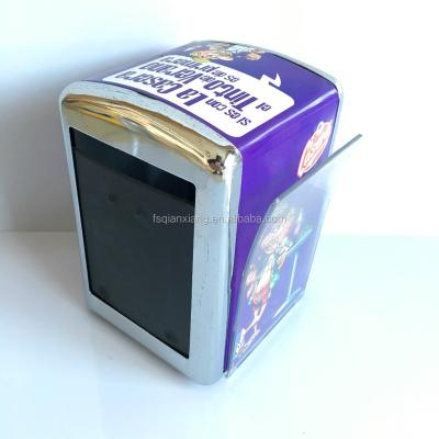 China CLASSIC Custom Position Napkin Holder With Menu Side Holder Custom Napkin Dispenser for sale