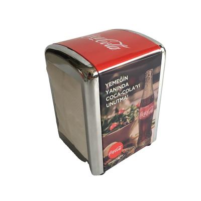 China CLASSIC metal tissue box, custom tin napkin holder, rectangle napkin tissue canister for sale