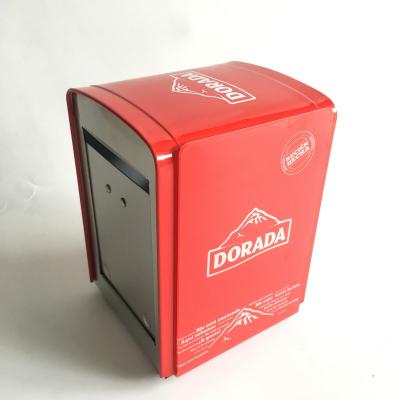 China CLASSIC Promotional Red Tissue Dispenser Tissue Box Lid Metal Napkin Holder Custom Restaurant for sale