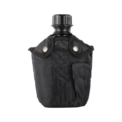 China Viable Army Black Color 1L PE Water Bottle Military Canteen for sale