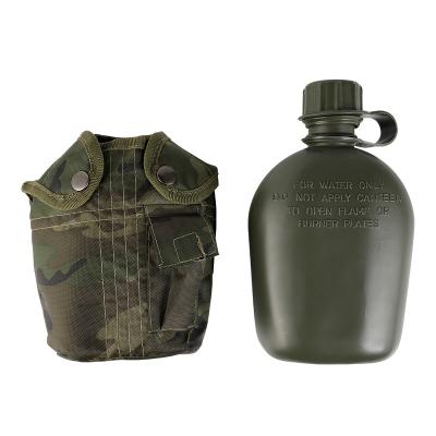 China Sustainable Army Green Military Bottle Cover 1000ml Water Bottles for sale