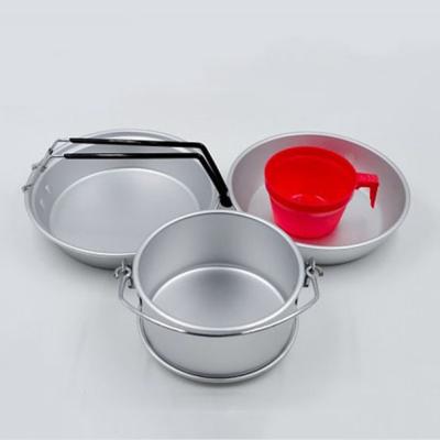 China Lightweight Wholesale Aluminum Camping Cookware Set for sale