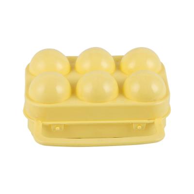 China Household Products PE Light Weight 6 Egg Capacity Folding Egg Storage Container /egg Pad Tray for sale