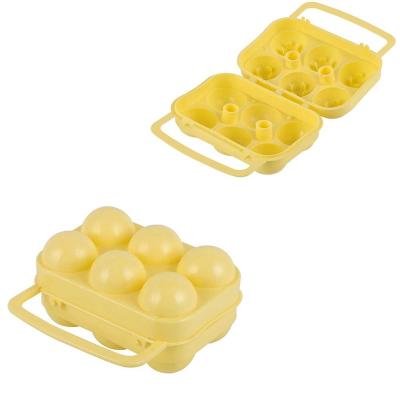 China Yellow household products PE 6egg tray/6 egg crate mold holder for sale