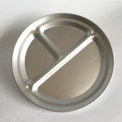 China Sustainable Fast Delivery Price Three Grid Metal Foil Food Serving Tray for sale