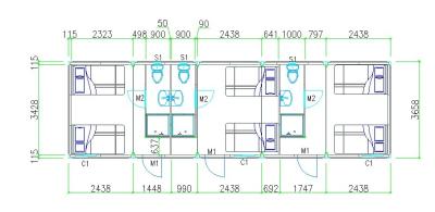 China Geluid - de Containerkamp van het Bewijs Vervoerbaar Vlak Pak voor Enige Flats Te koop