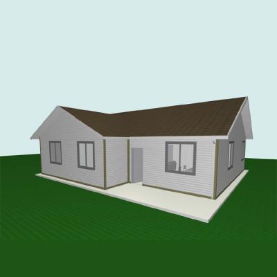 China Acoustic Insulation 3 Bedroom Modular Homes With 75mm Pu Sandwich Panel Roof for sale