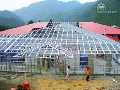 China Viento - chalet de acero ligero de las salas de estar grandes de la prueba, equipos de lujo del hogar de Lowes en venta