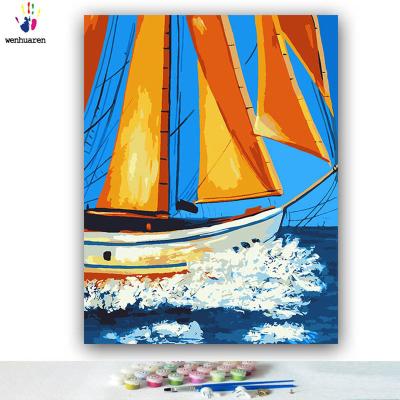 China Artwork Diy Handmade Canvas Painting Kits For Adults Wall Art Home Decorative Paintings Custom Paint By Number for sale