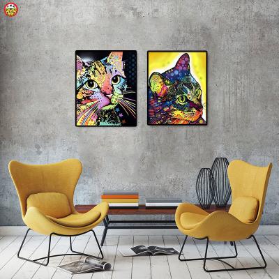 China Impressionist Impressionist Animal DIY Numbers Oil Painting Colorful Cute Pet Cat Dog Hand Paint Gift for sale