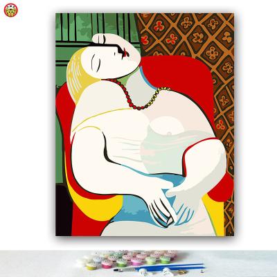 China Author Picasso DIY Numbers Oil Painting Abstract Classic Famous Paintings for sale