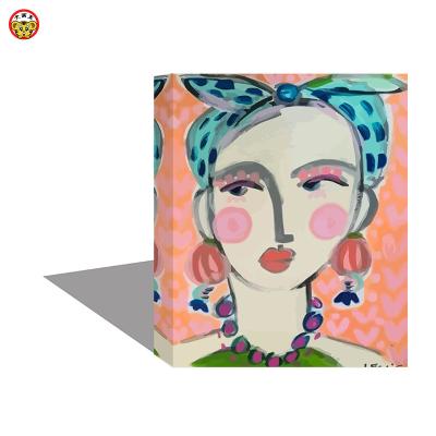 China Abstract Painting By Numbers For Wall Decoration Abstract Colorful Girl Oil Painting DIY Painting for sale