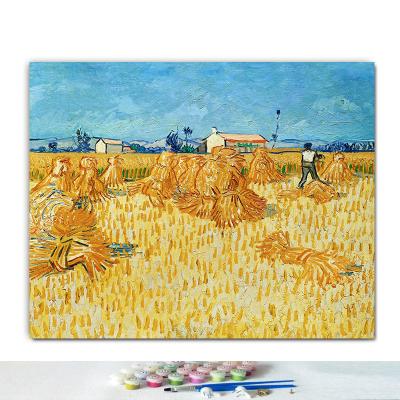 China Realistic Diy Handmade Canvas Oil Painting Kits For Adults Children Wall Art Custom Paint By Number Decorative Home Paintings for sale