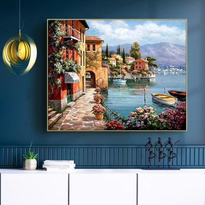 China Best classic selling price promotional diy seascape paintings for living room wall for sale