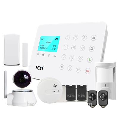 China White 8 Hours 2 Years HEYI Business 868MHz Or 433MHz Zwave Smoke Detector Burglar Alarm Security System GSM Home Wireless Alarm H7 for sale