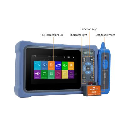 China Mini OTDR 1310/1550nm 26/24dB FTTH SeikoFire 100KM Fiber Optic OTDR 12 in 1 Touch Screen VFL OLS OPM Ethernet Cable Tester for sale