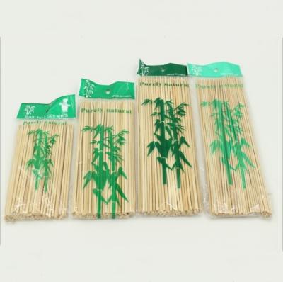 China Easily Cleaned Bamboo BBQ Skewer Sticks  Sustainable, Stocked Customized Logo Acceptable for sale