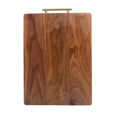 China North American Brass Oil Stored Black Walnut Button Wax Cutting Cutting Board for sale