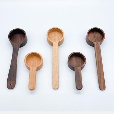 China Viable Walnut Wooden Measuring Serving Spoon  Sustainable, Stocked Customized Logo Acceptable for sale