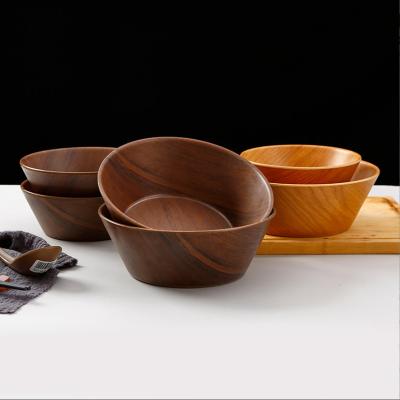 China MelamineJapanese Sustainable Noodle Grain Commercial Wooden Rice Bowl for sale