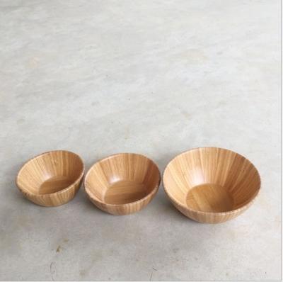 China Sustainable Natural Bamboo Salad Bowl Kid Bowl  Sustainable, Stocked Customized Logo Acceptable for sale