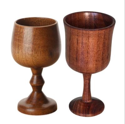 China Sustainable Hot Selling Portable Red Wine Champagne Cup Eco - Friendly Wooden Cup for sale