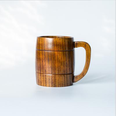 China Sustainable Wooden Beer Mug Wooden Beer Mugs Home Decoration Wooden Cup Set for sale