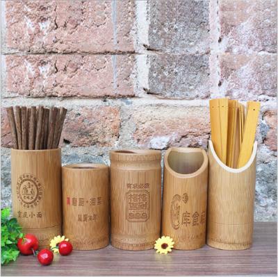 China China Natural Bamboo Chopsticks Container Cups Pot Wooden Cup Set Home Decoration for sale