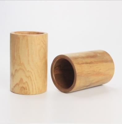 China Pencil Holder or Others Pencil Vase Pen Container Brush Barrel Wooden Brush Holder for sale