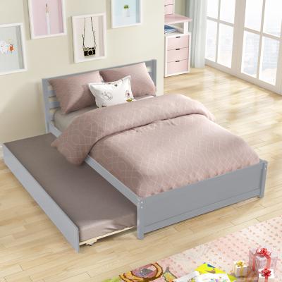 China Modern CURRENT US Pine Bed Full Frame Solid Bedstead With Hidden Bed for sale