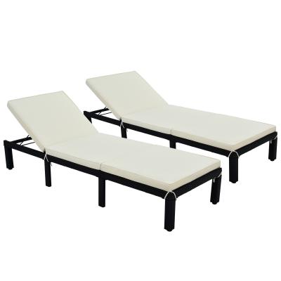 China Modern brand new luxury minimalist style fashion lounge chair folding bed outdoor straight hair bed for sale