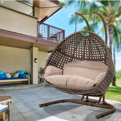 China Modern USA STORE 2 Person Outdoor Hanging Swing Chair Loveseat Chair Patio Poolside Leisure Chairs for sale