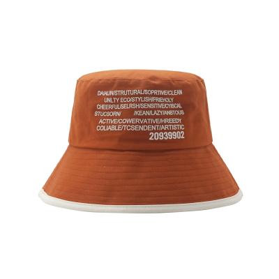 China Wholesale Custom Striped Solid Color Letter 3D Printing Cotton Twill Bucket Hat for sale