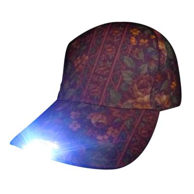 China Custom high quality YZ floral baseball cap LED snap hat with factory price for sale