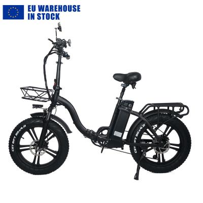 China EU Warehouse Full Suspension Aluminum Alloy EU Regulations High Quality Outdoor City Disc Brake Electric Bicycle for sale