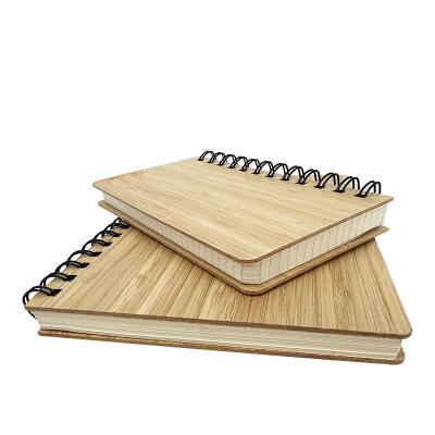 China Wholesale Eco-Friendly Office Cover Stationary Bamboo Notebook Hardcover Book With Pen For School Student for sale